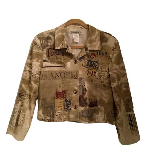NANCY BOLEN~ CITY GIRL~GORGEOUS UNIQUE BLAZER~S-M - Picture 1 of 7